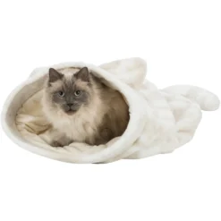 Trixie Sac Douillet Nelli Dimensions: 54 × 23 × 65 Cm Coloris: Blanc-taupe Pour Chats
