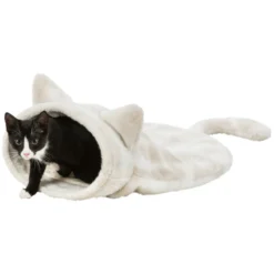 Sac Douillet Nelli Pour Chat Dimensions: 34×23×55cm, Blanc Cassé