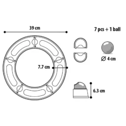 Tunnel MOGGY Jeu Pour Chat ø 38.5 Cm X 7 Cm X 7.7 Cm. Rose. -Animaux Fournitures Magasin tunnel moggy jeu pour chat o 385 cm x 7 cm x 77 cm rose flamingo pet products fl 560848 3