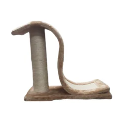 Un Griffoir Vague Inca Avec Bord En Peluche, Pour Chat.